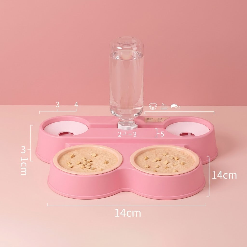 Automatic Pet Feeder & Water Dispenser Set Minsaif