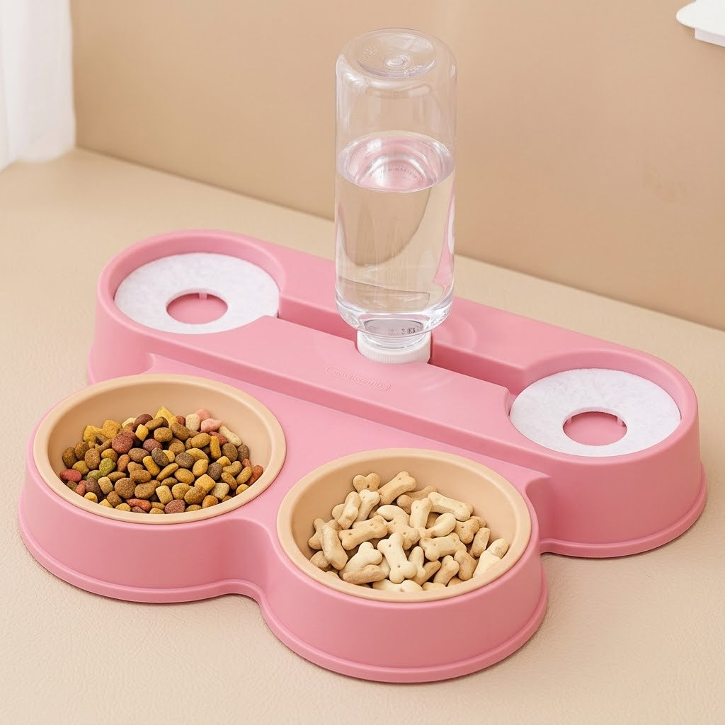Automatic Pet Feeder & Water Dispenser Set Minsaif