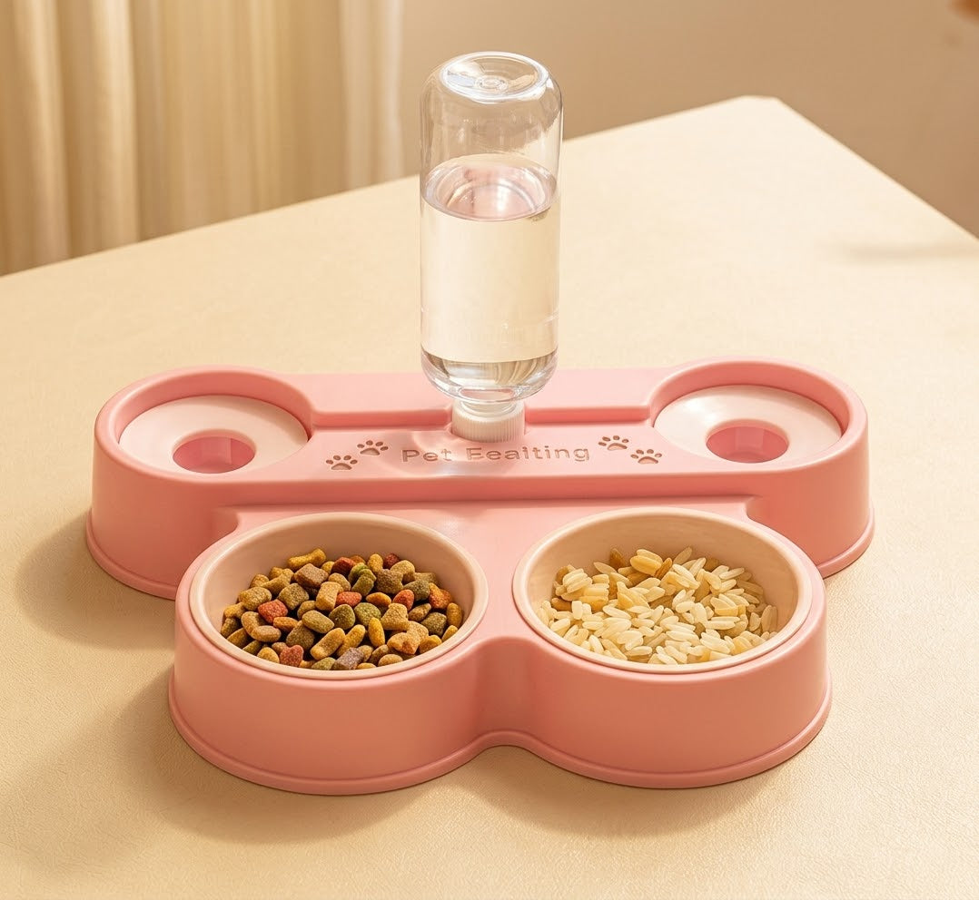 Automatic Pet Feeder & Water Dispenser Set Minsaif
